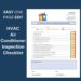 Air Conditioning HVAC Inspection Checklist, PDF MS Word Template File ...
